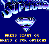 Superman - The Man of Steel (Europe) Title Screen